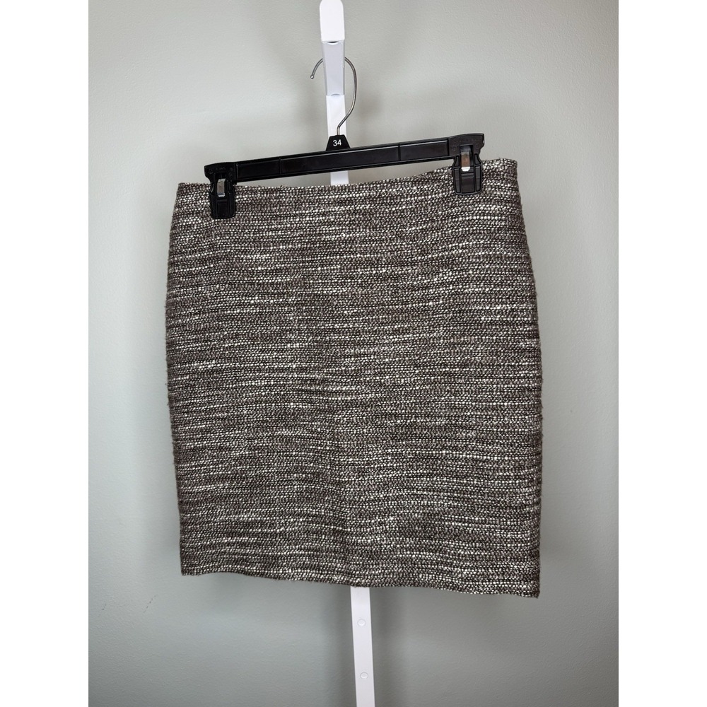 Women's Ann Taylor Tweed Pencil Skirt Size 2 Lined‎ Back Slit